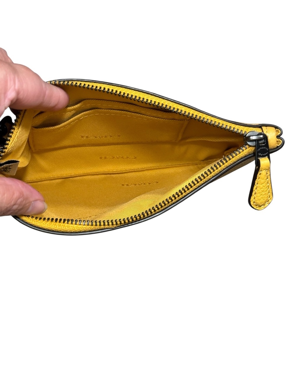 Coach Pebbled Leather Wristlet - Picture 10 of 10